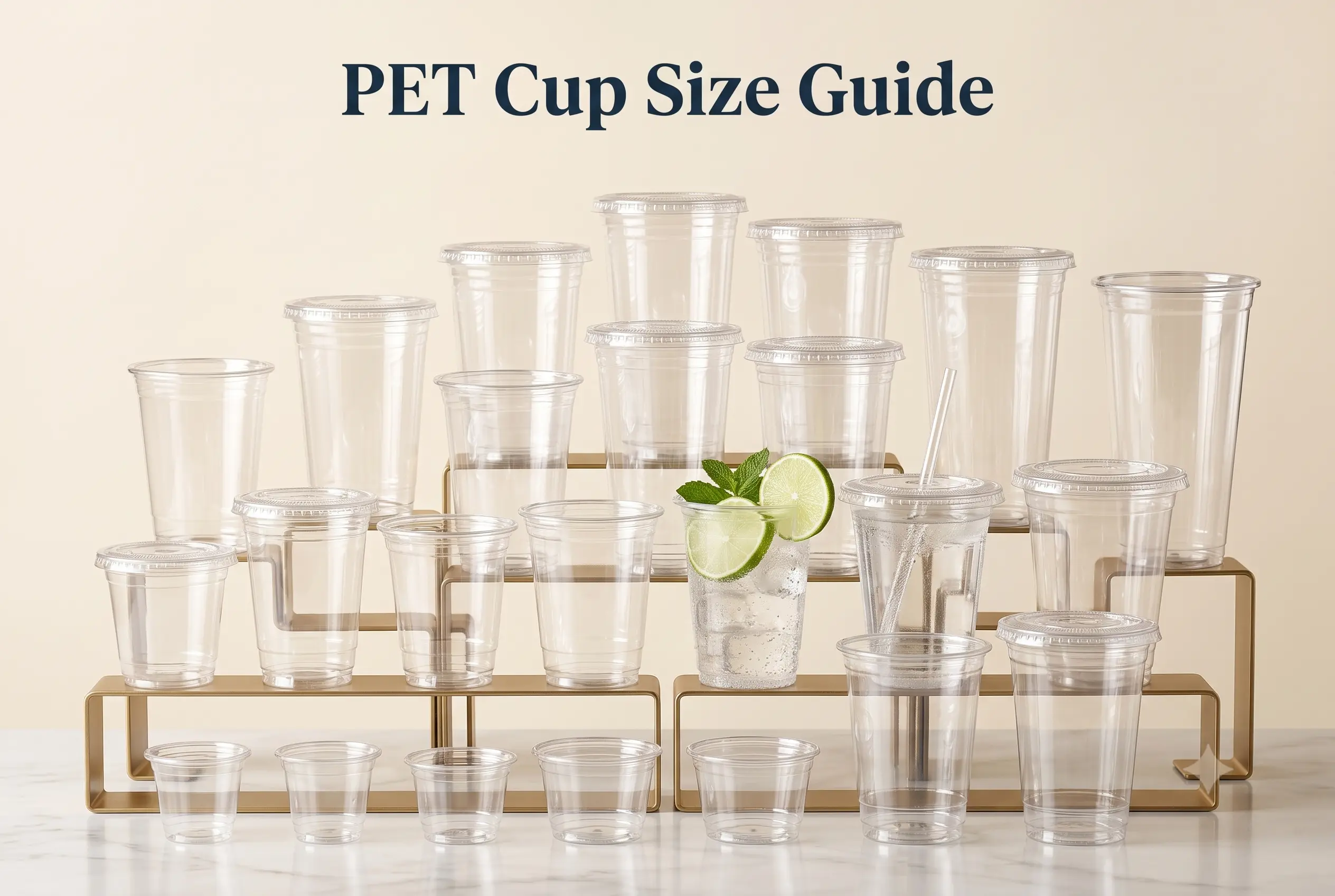 PET Cup Sizes Guide: Capacity, Dimensions & Lid Compatibility featured image