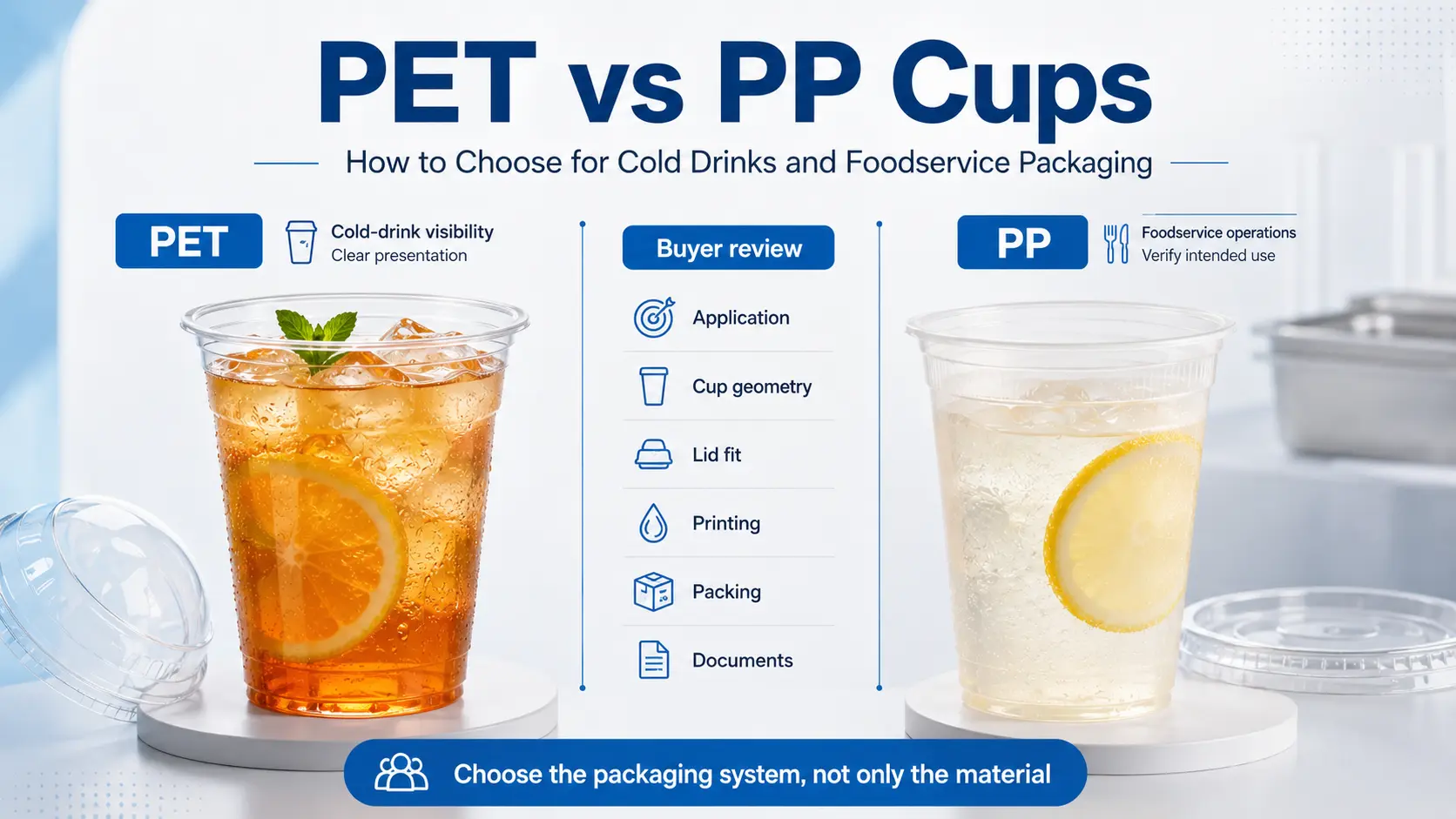 PET vs PP Cups: How to Choose for Cold Drinks and Foodservice Packaging featured image