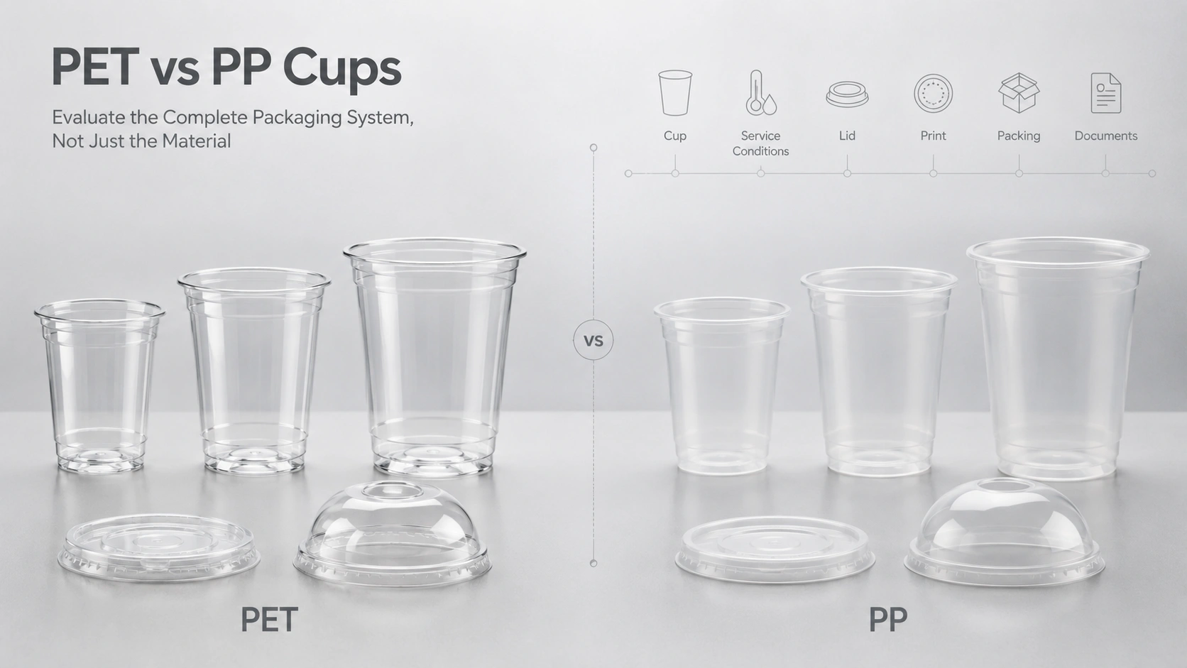 PET vs PP Cups: Scientific Differences, Appearance & Buyer Selection Guide featured image