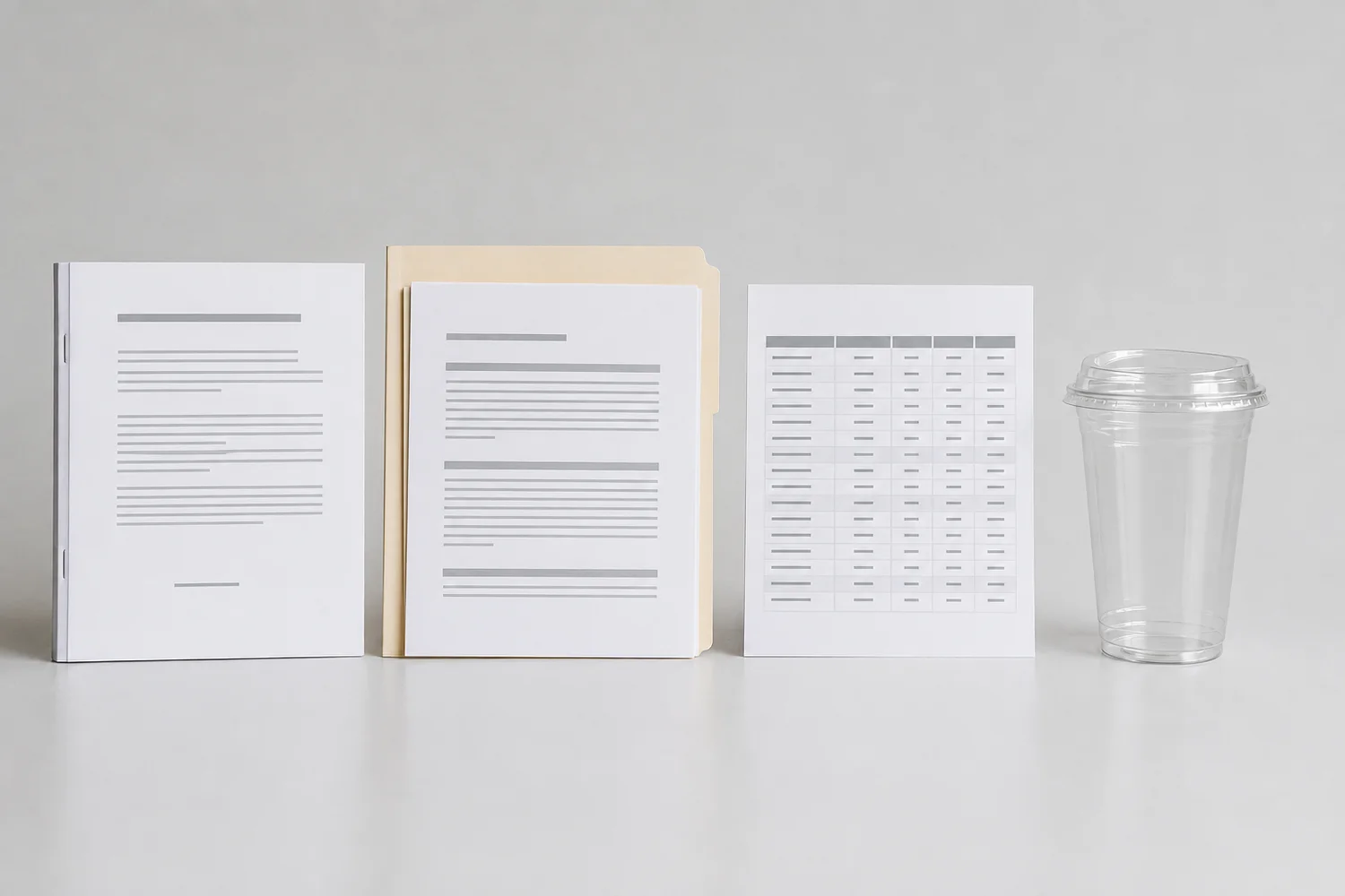 Visual evidence chain from compostability standard to certificate, product scope and exact PLA cup