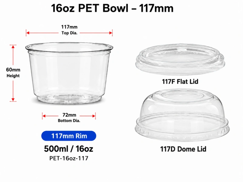 PET Cup & Bowl 16oz 600ml
