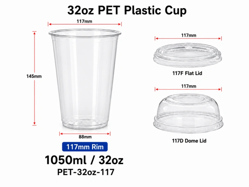 PET Bowl Container 32oz 1050ml
