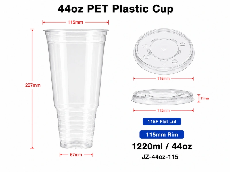 44oz PET Plastic Cups