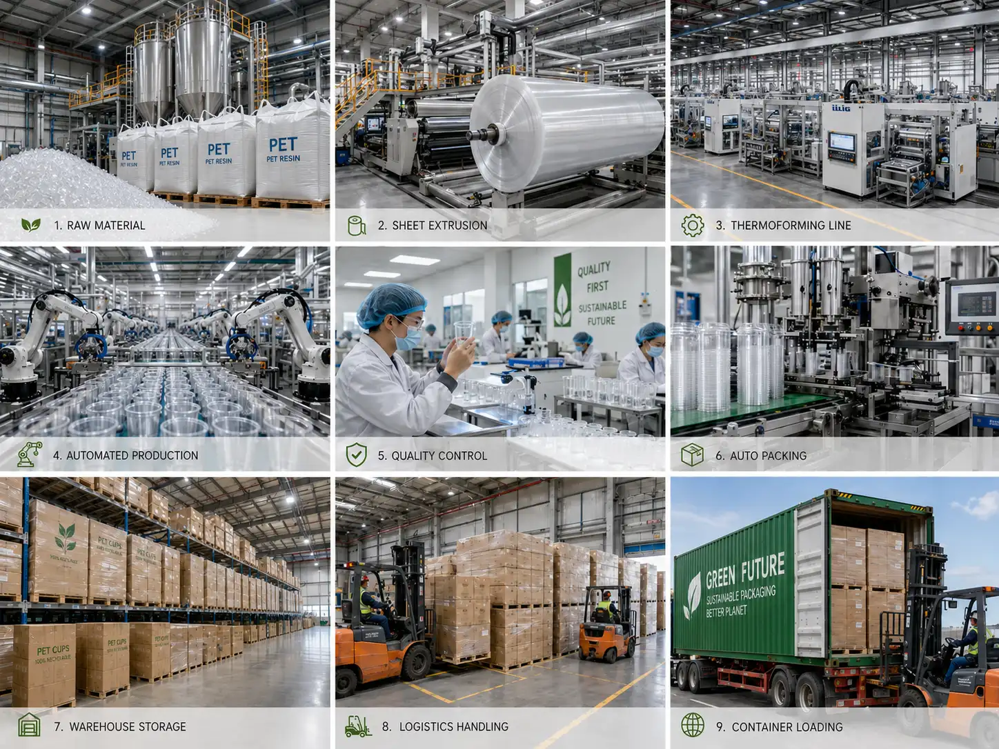 Bioleader Cups PET Verpackungsproduktionskapazität