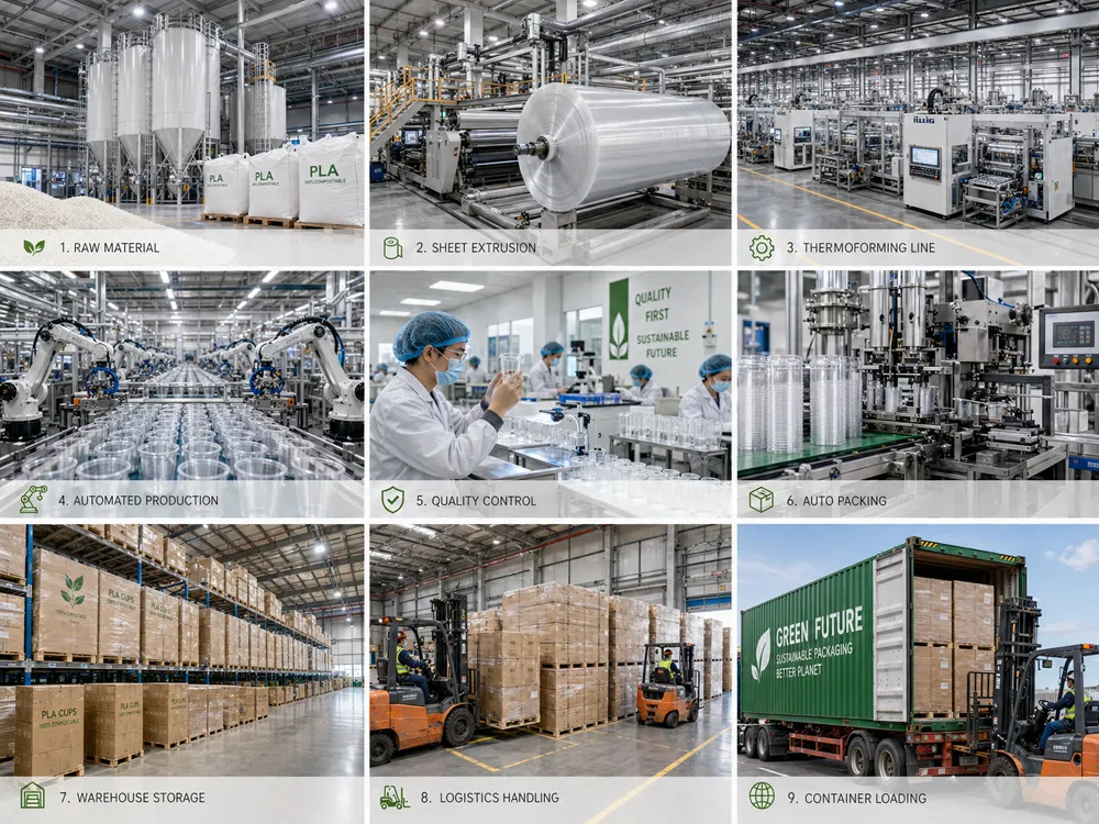 Bioleader Cups automated production lines and manufacturing capacity