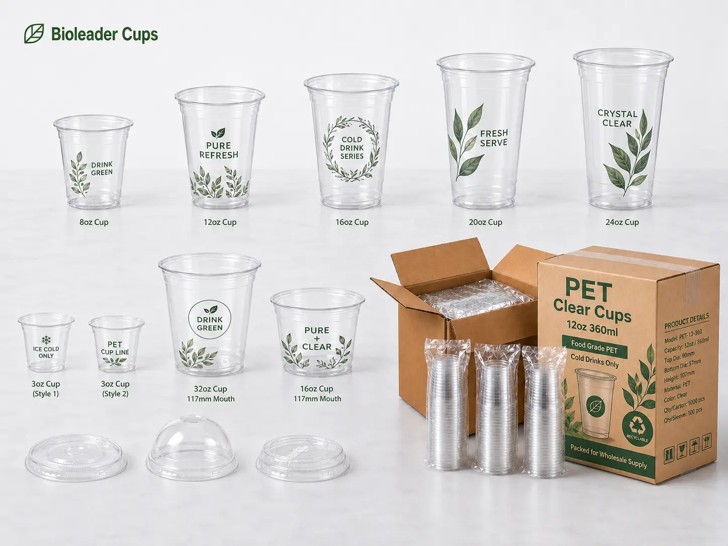 Custom printed clear cup example for proof review