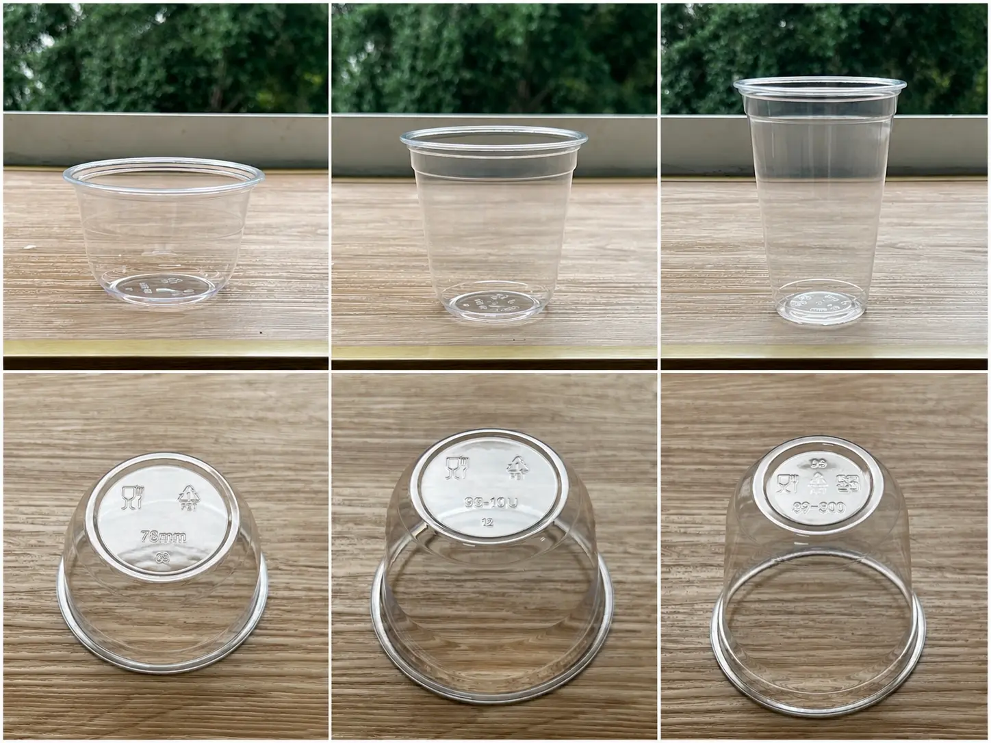 10oz cancellare PET visualizzazione dei dettagli del bicchiere di plastica monouso