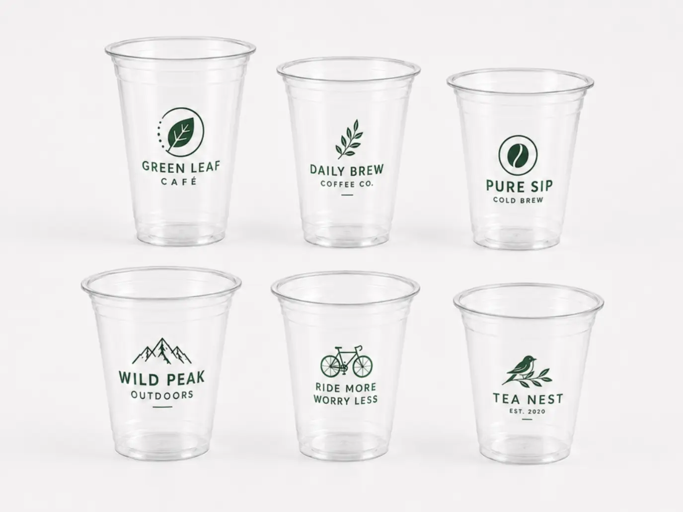 Gobelets transparents personnalisés 14oz PET destinés aux boissons glacées et au conditionnement des boissons froides