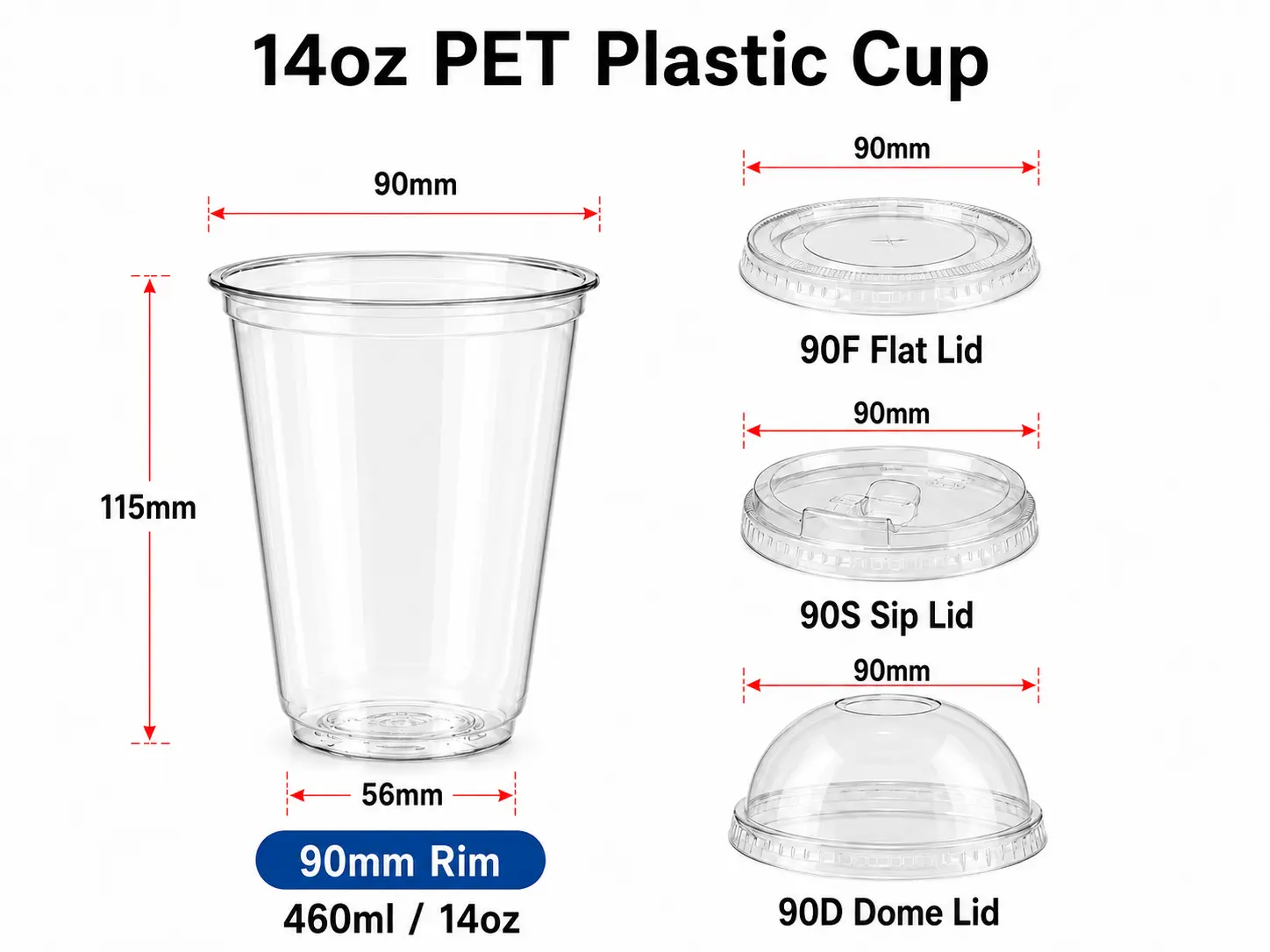 14oz PET-Becher Produktbild
