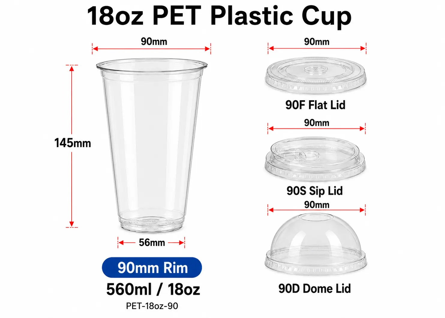 18oz PET-Becher Produktbild