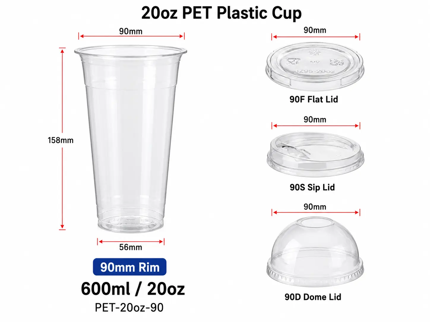 20oz PET-Becher Produktbild