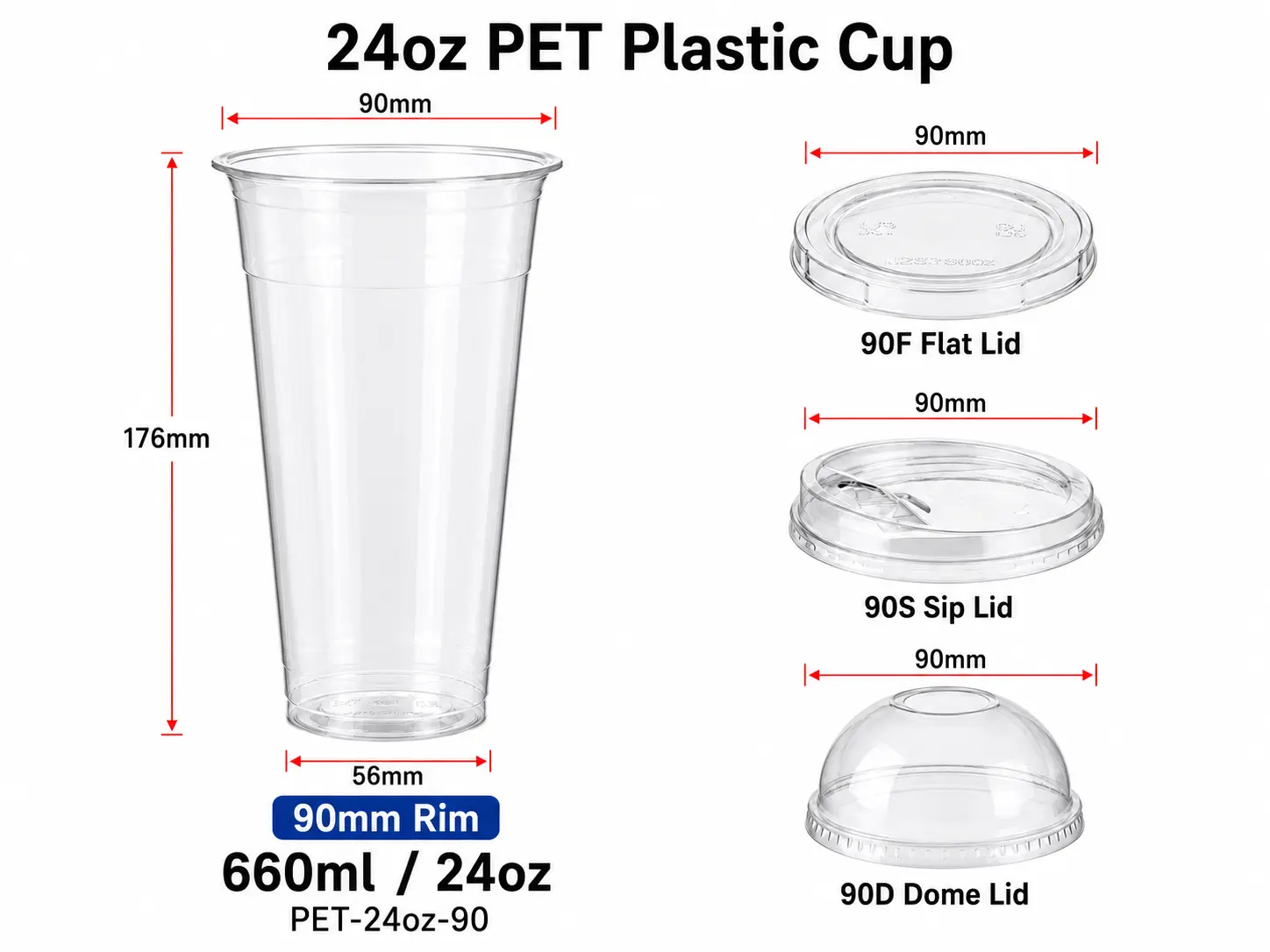 24oz PET-Becher Produktbild