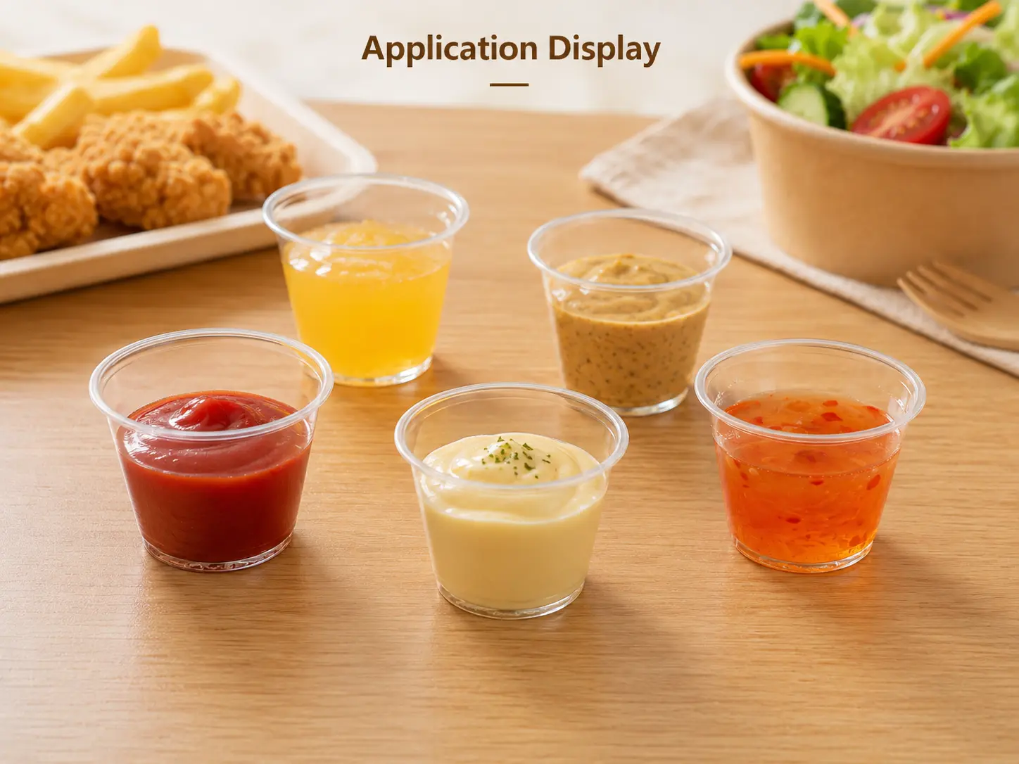 3oz clear PET cups for sauce tasting dessert and foodservice applications