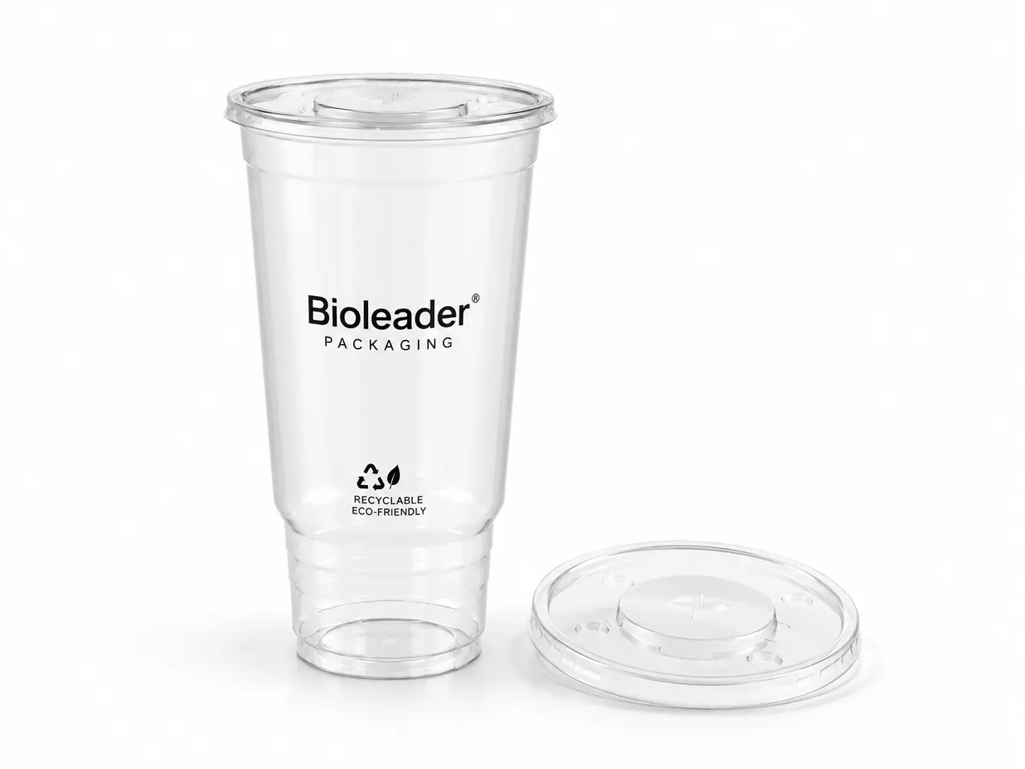 Custom logo printed 44oz jumbo clear PET cups