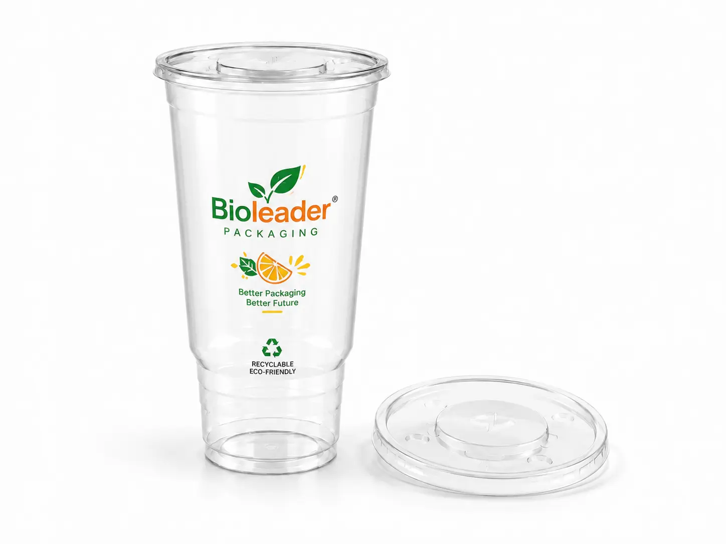 Custom printed jumbo PET cups for branded cold drinks
