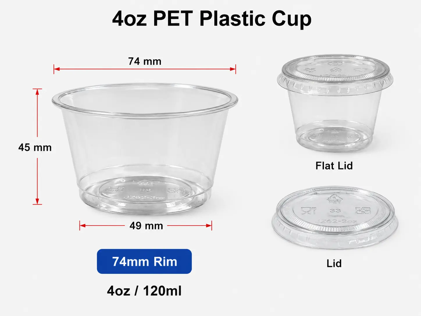 4oz PET-Becher Produktbild