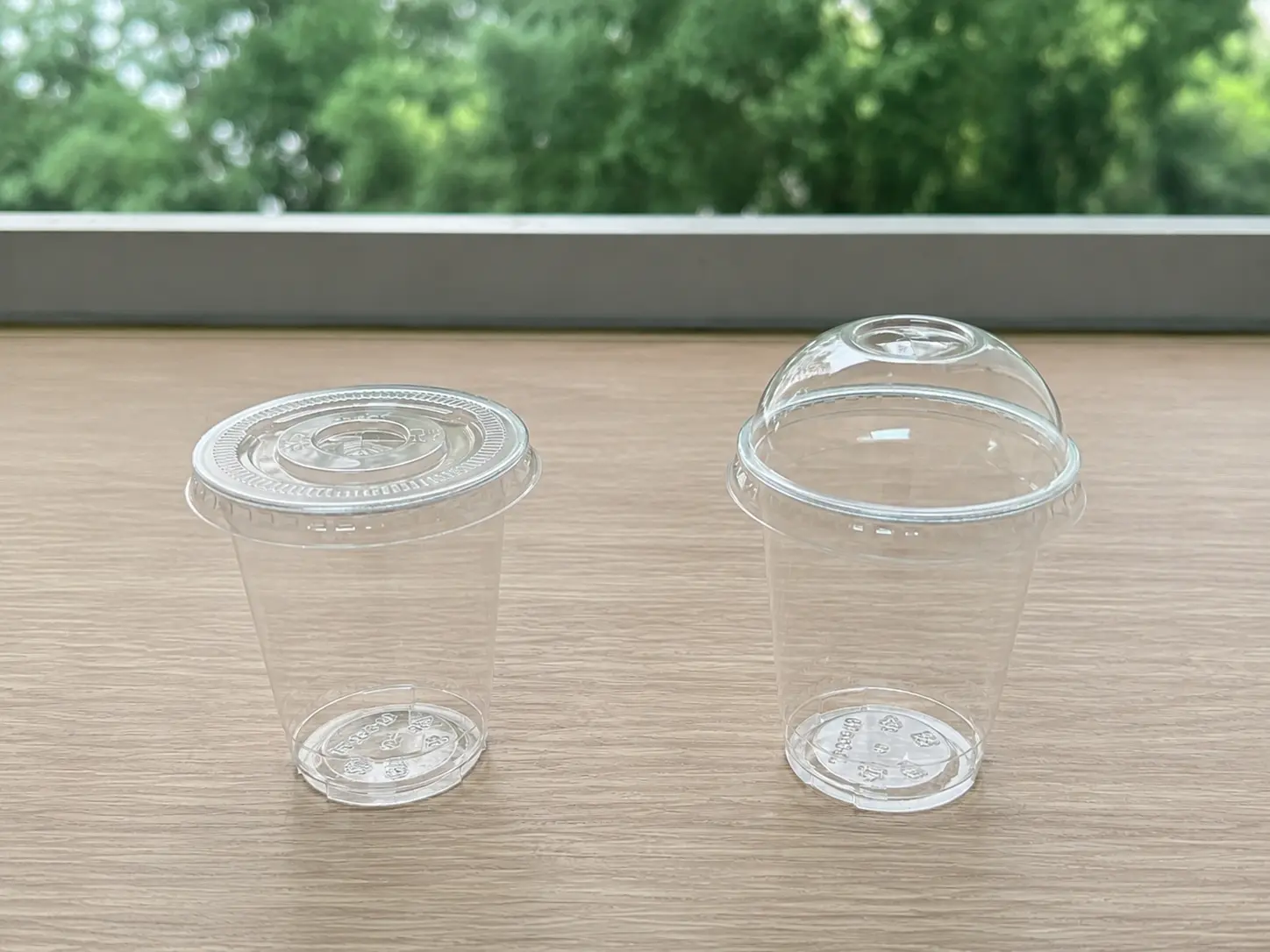 8oz PET Becher und Schalen mit passenden flachen, gewölbten und schalenförmigen Deckeln
