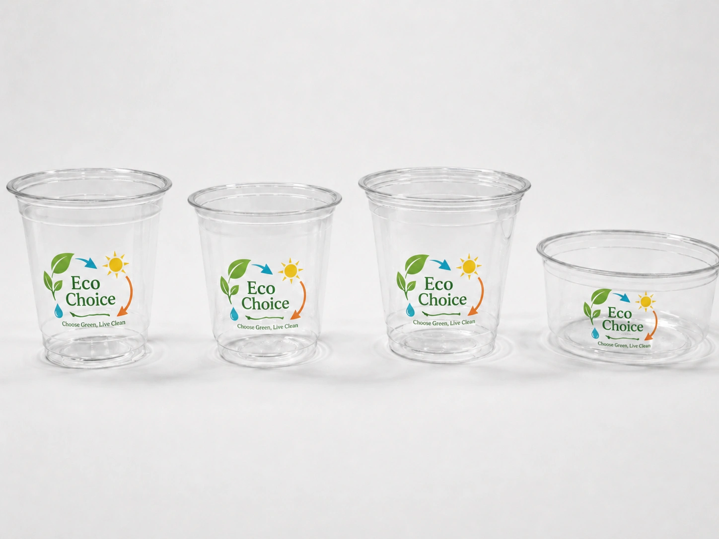 12oz PLA Compostable Cups multi-color cup printing example