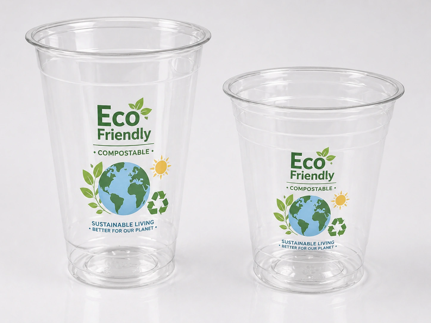 14oz PLA Compostable Cups multi-color cup printing example