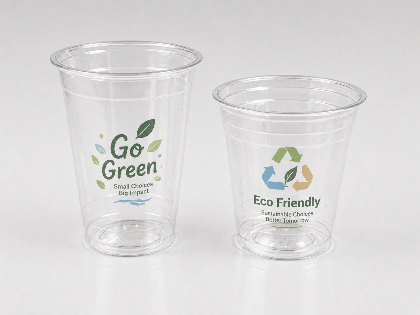 18oz PLA Compostable Cups multi-color cup printing example
