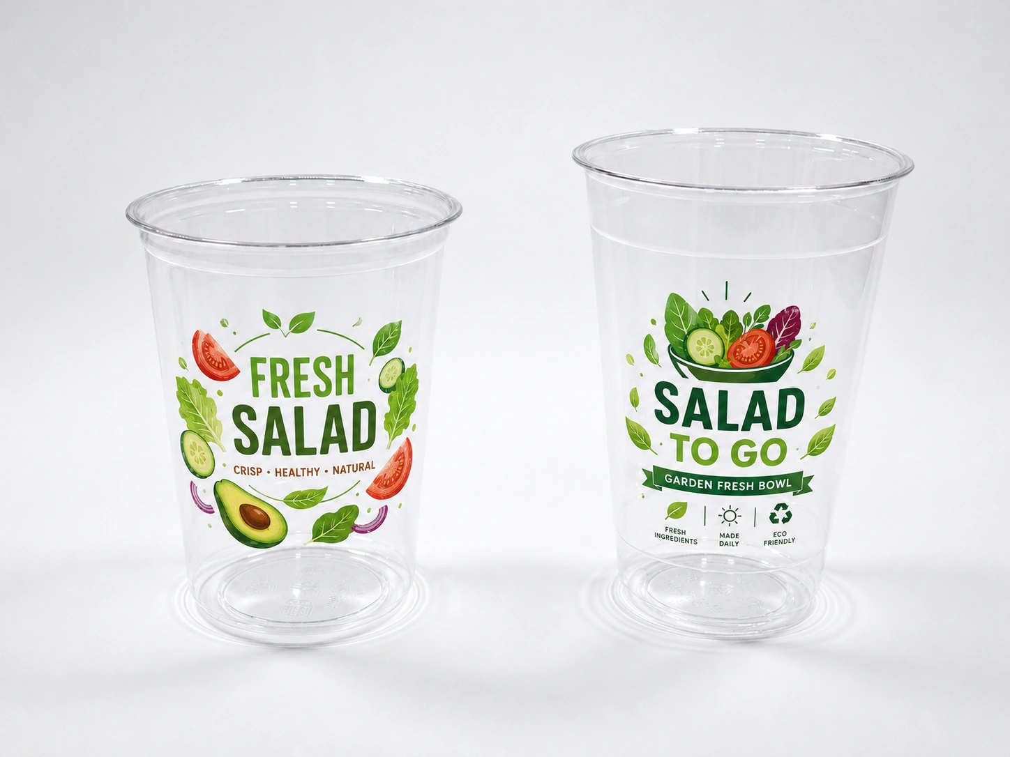 32oz PLA Compostable Cups multi-color custom printing example