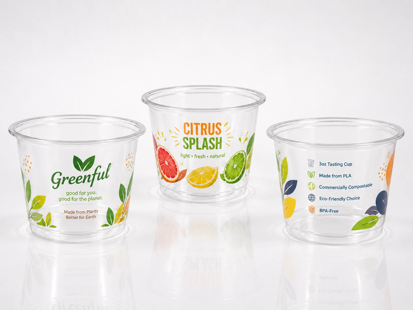 3oz PLA Biodegradable Cups private-label packaging example