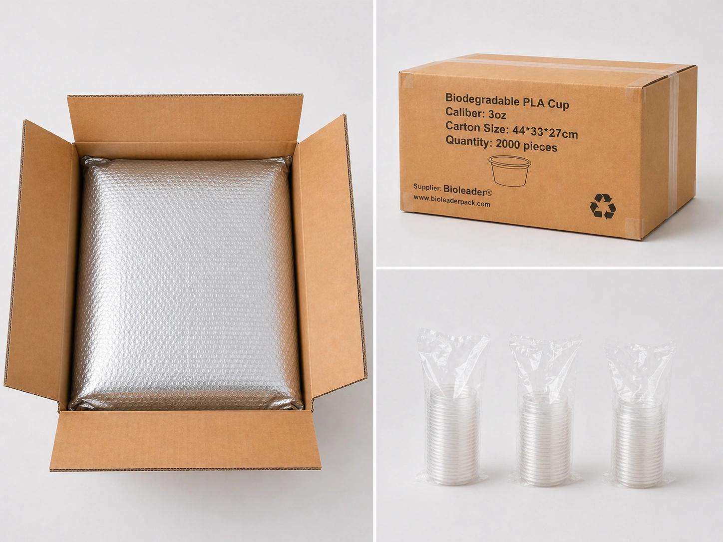 3oz PLA Biodegradable Cups Products Packaging Display