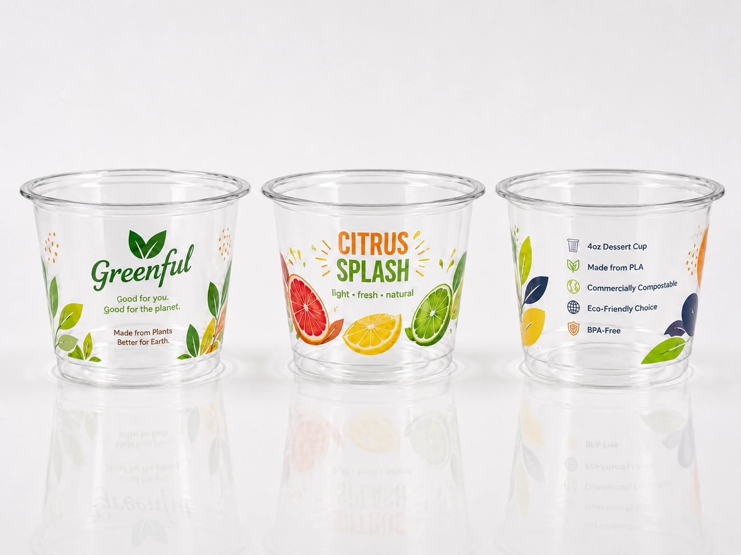4oz PLA Compostable Cups private-label packaging example