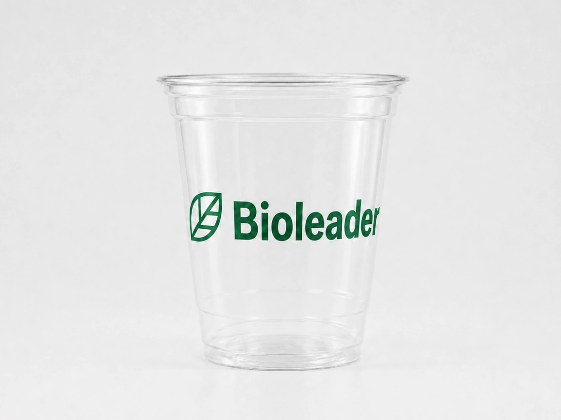 8oz PLA Compostable Cups logo printing example