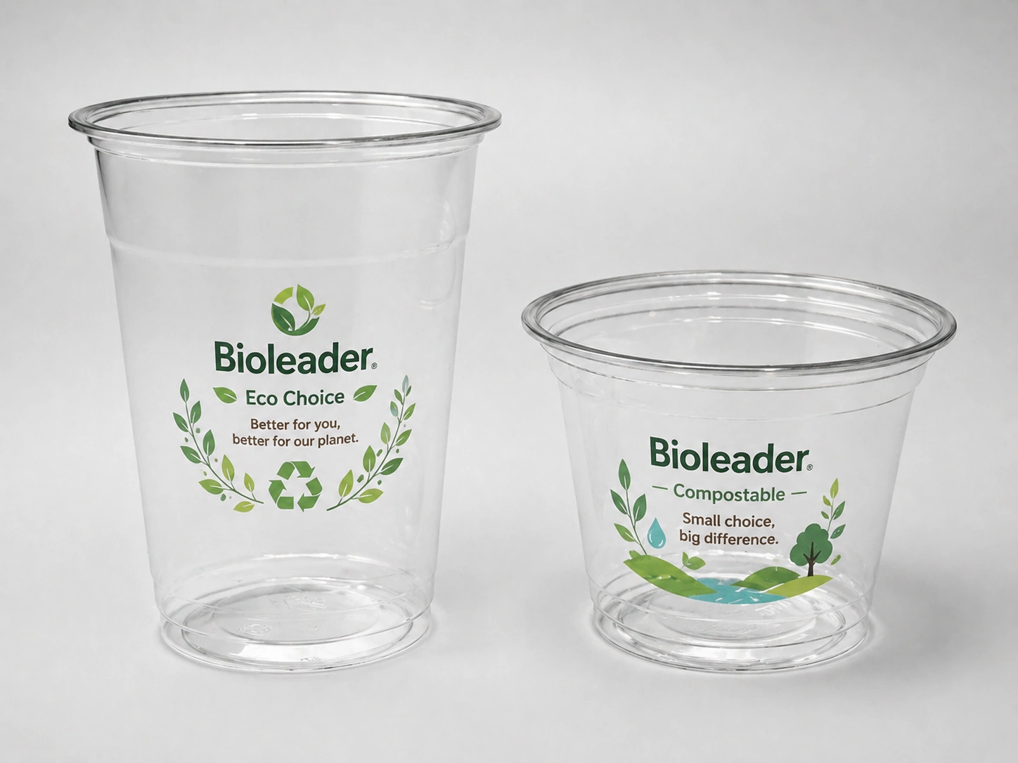 9oz PLA Compostable Cups multi-color cup printing example