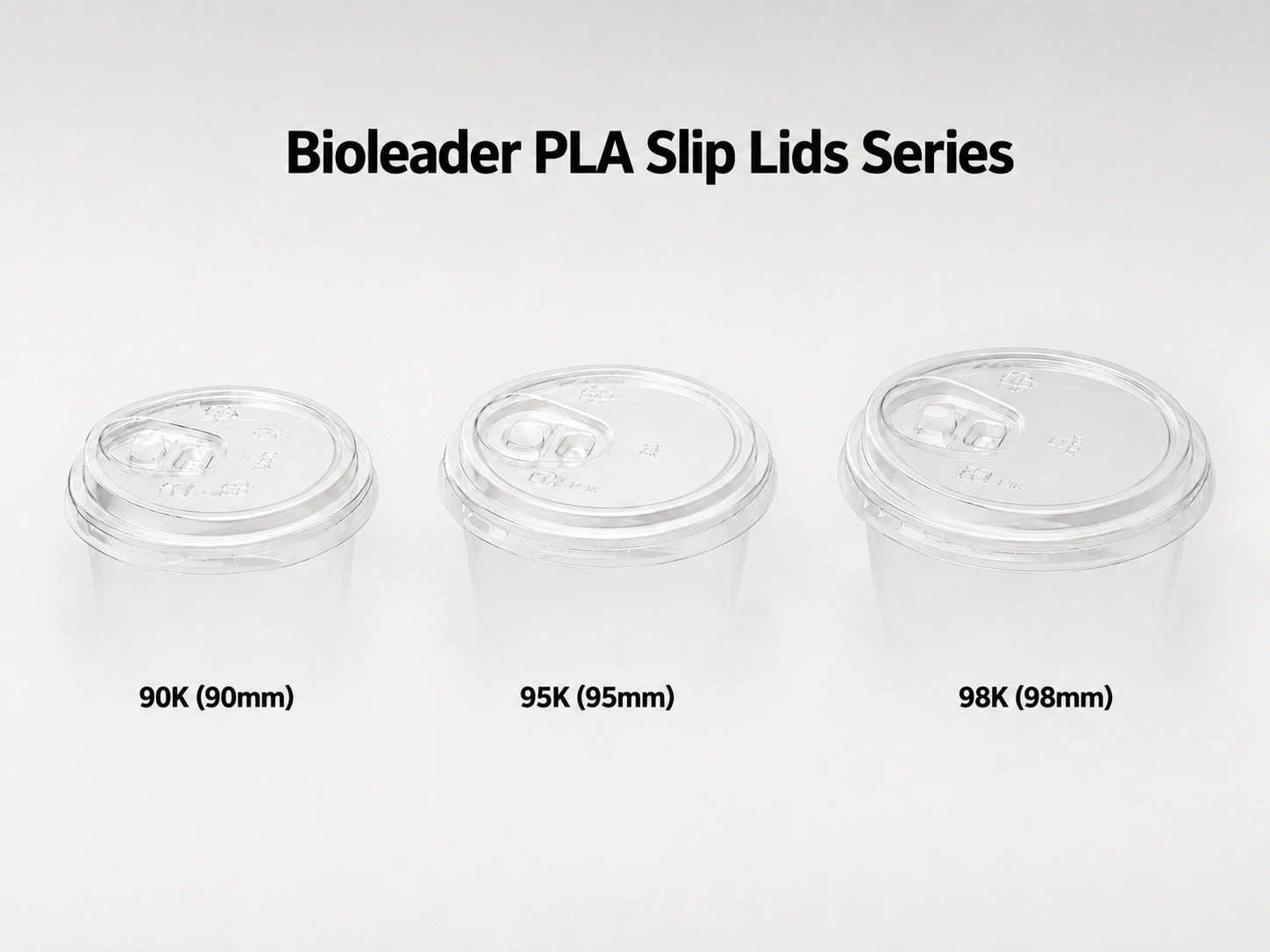 Transparent clear compostable PLA slip lid second product view